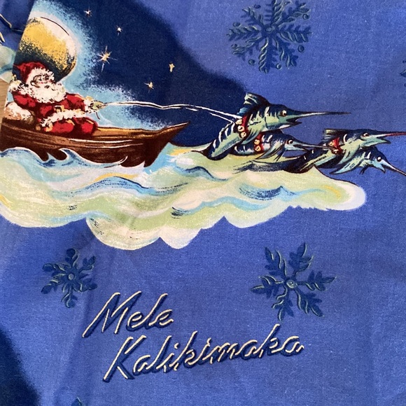 Men’s Bluewater Christmas themed Hawaiian shirt Santa XL - Picture 3 of 7